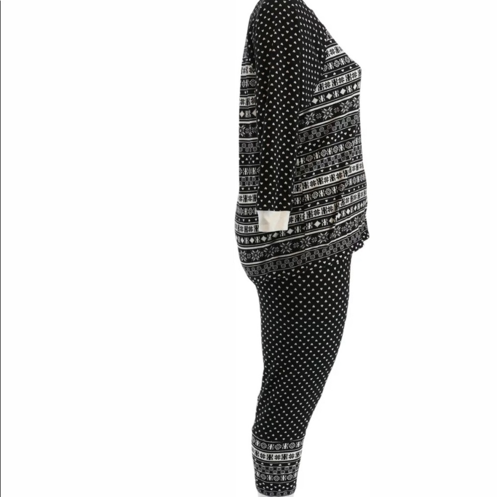 Cuddl Duds Petite Apres Ski Fairisle Pajama Set - Picture 3 of 6